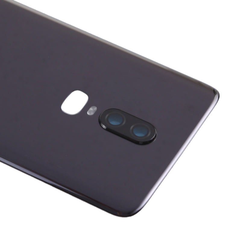 For OnePlus 6 Original Battery Back Cover with Camera Lens (Jet Black)