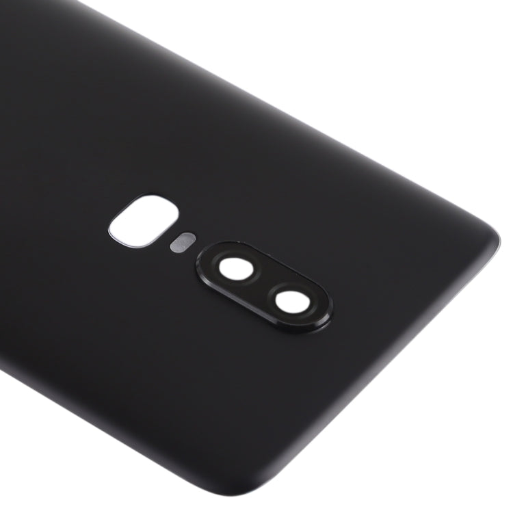 For OnePlus 6 Original Frosted Battery Back Cover with Camera Lens (Black)