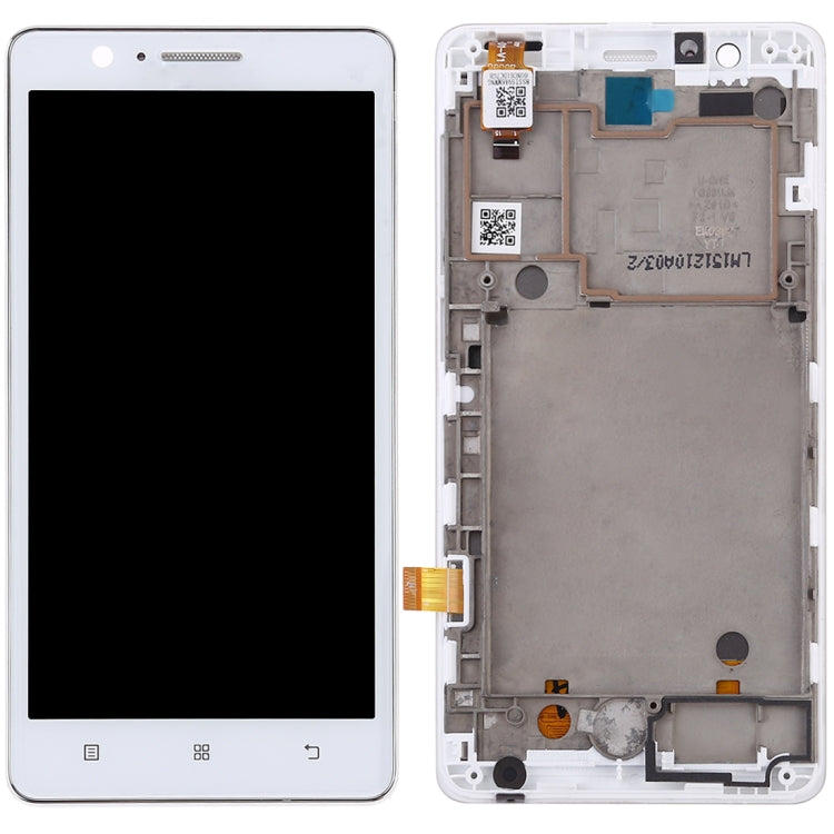 OEM LCD Screen for Lenovo A536 Digitizer Full Assembly with Frame (White)