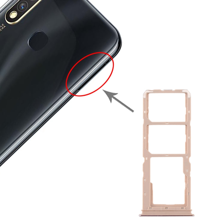 For vivo Y5s SIM Card Tray + SIM Card Tray + Micro SD Card Tray