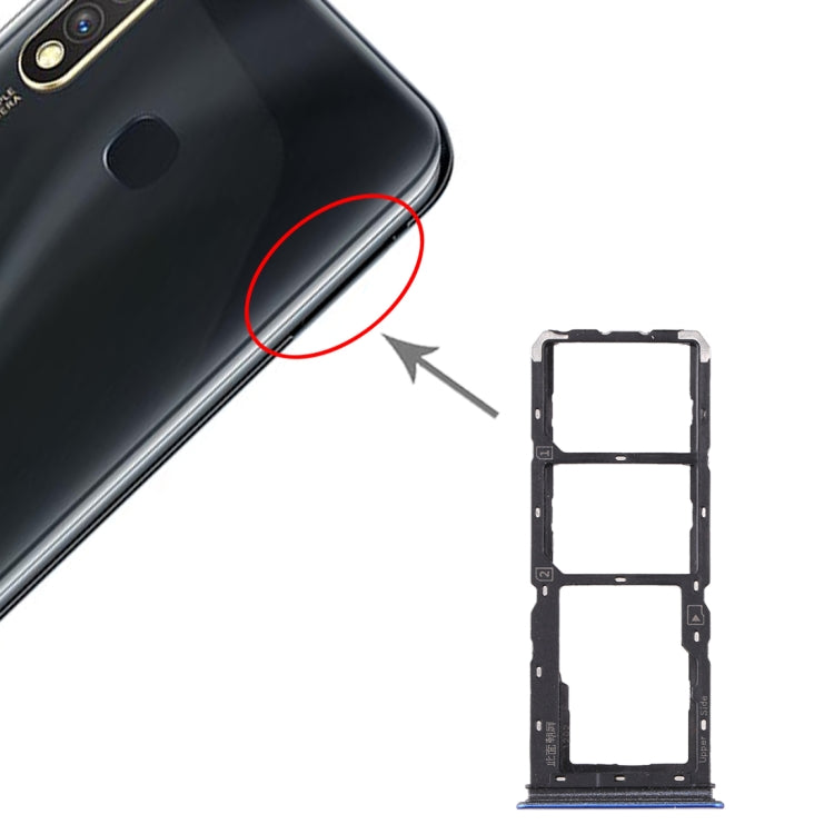 For vivo Y5s SIM Card Tray + SIM Card Tray + Micro SD Card Tray