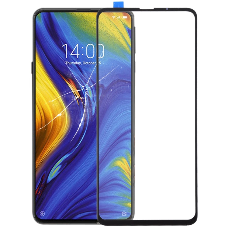 Front Screen Outer Glass Lens for Xiaomi Mi Mix 3(Black)