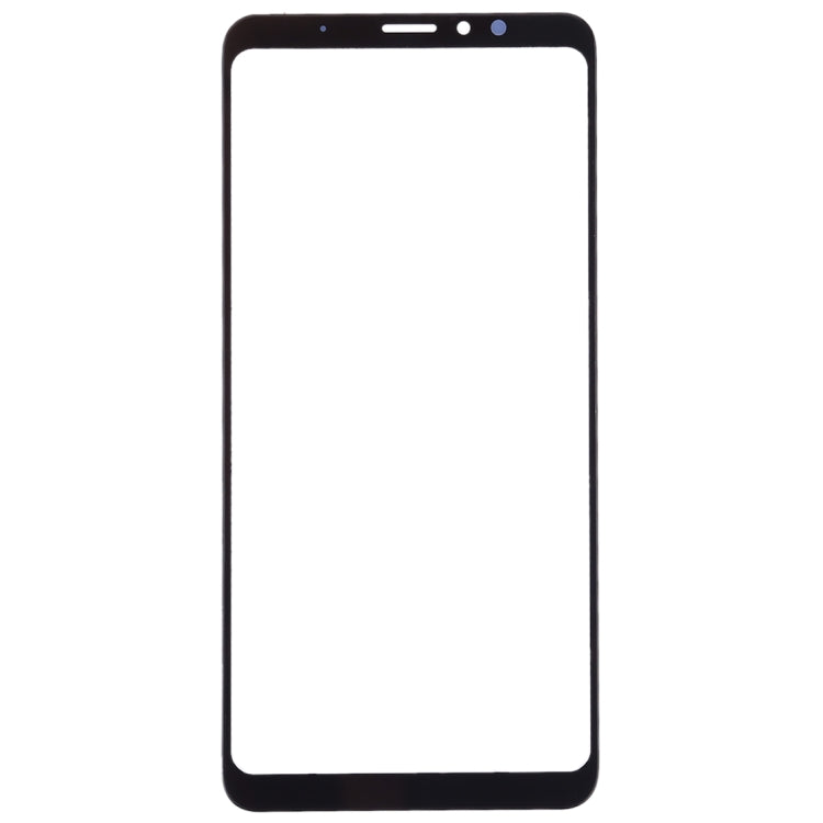 For Meizu Note 8 Front Screen Outer Glass Lens (Black)