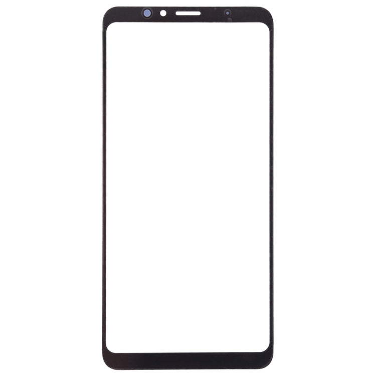 For Meizu Note 8 Front Screen Outer Glass Lens (Black)