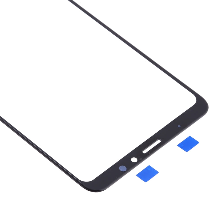 For Meizu Note 8 Front Screen Outer Glass Lens (Black)