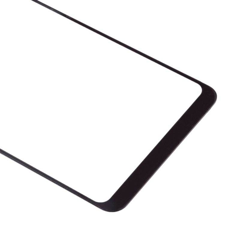 For Meizu Note 8 Front Screen Outer Glass Lens (Black)