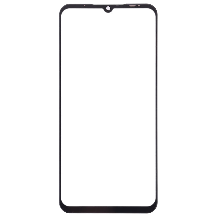For Meizu Note 9 Front Screen Outer Glass Lens (Black)