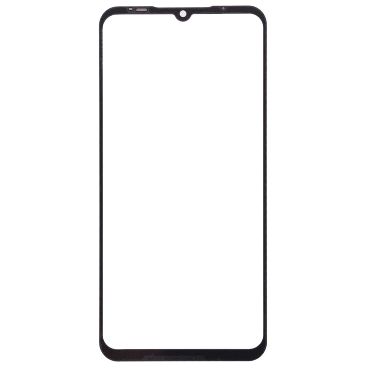 For Meizu Note 9 Front Screen Outer Glass Lens (Black)