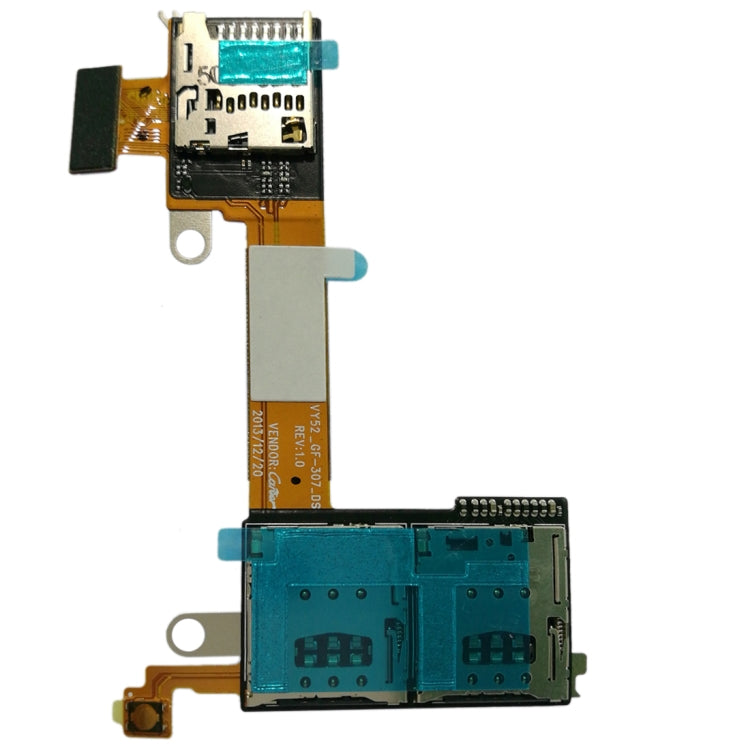 Micro SD Card & Double SIM Card Reader Flex Cable for Sony Xperia M2