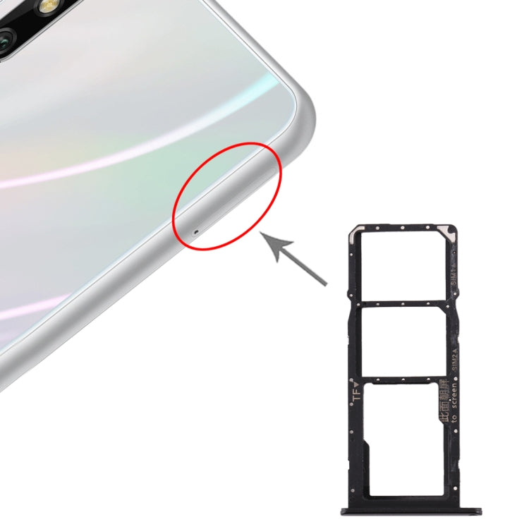 SIM Card Tray + SIM Card Tray + Micro SD Card Tray for Huawei Enjoy 10e / Honor Play 9A(Black)