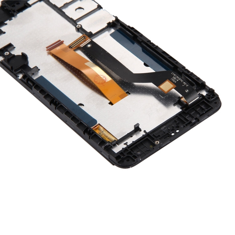 TFT LCD Screen for HTC Desire 530 Digitizer Full Assembly with Frame & Top + Lower Bottom Glass Lens Cover (Grey)