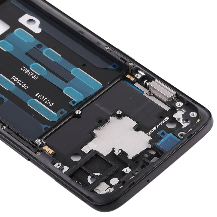 For OnePlus 6T Front Housing LCD Frame Bezel with Side Key (Black)