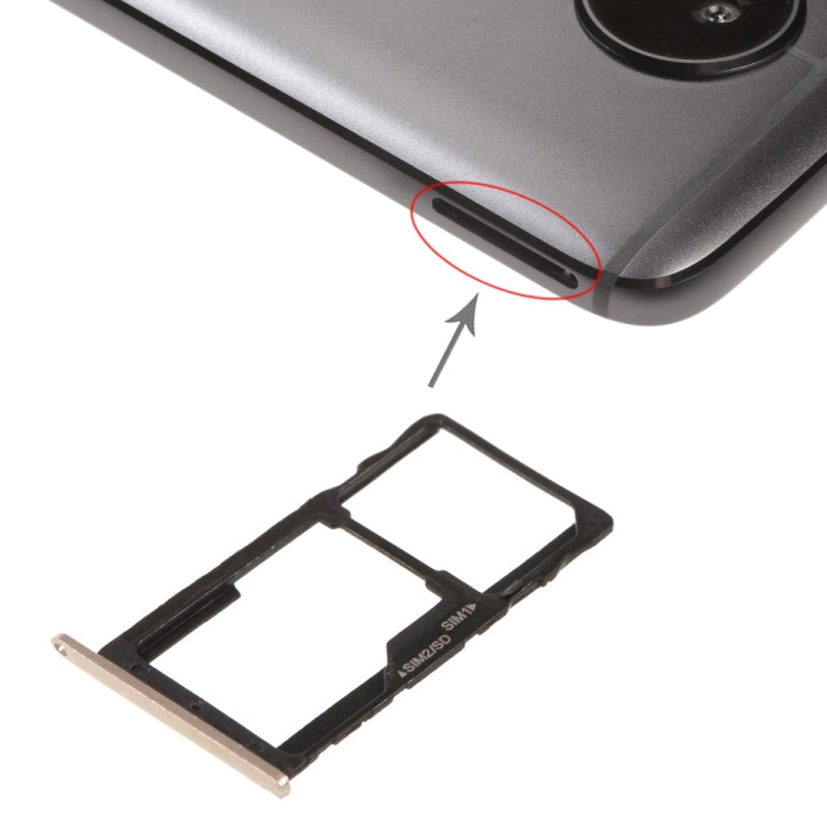 SIM Card Tray + SIM Card Tray / Micro SD Card Tray for Motorola Moto G5S