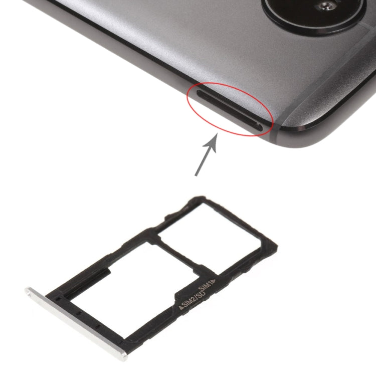 SIM Card Tray + SIM Card Tray / Micro SD Card Tray for Motorola Moto G5S