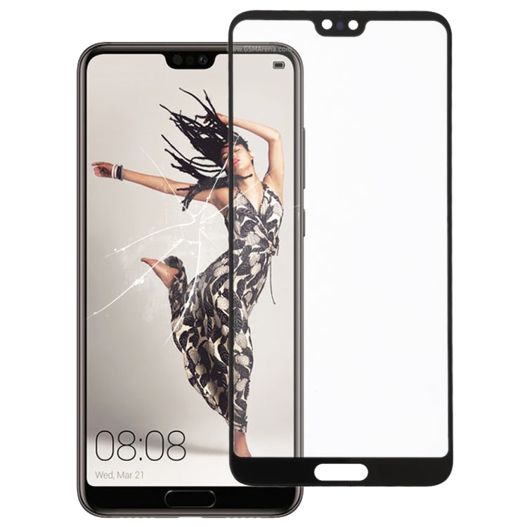 For Huawei P20 Pro  Front Screen Outer Glass Lens (Black)