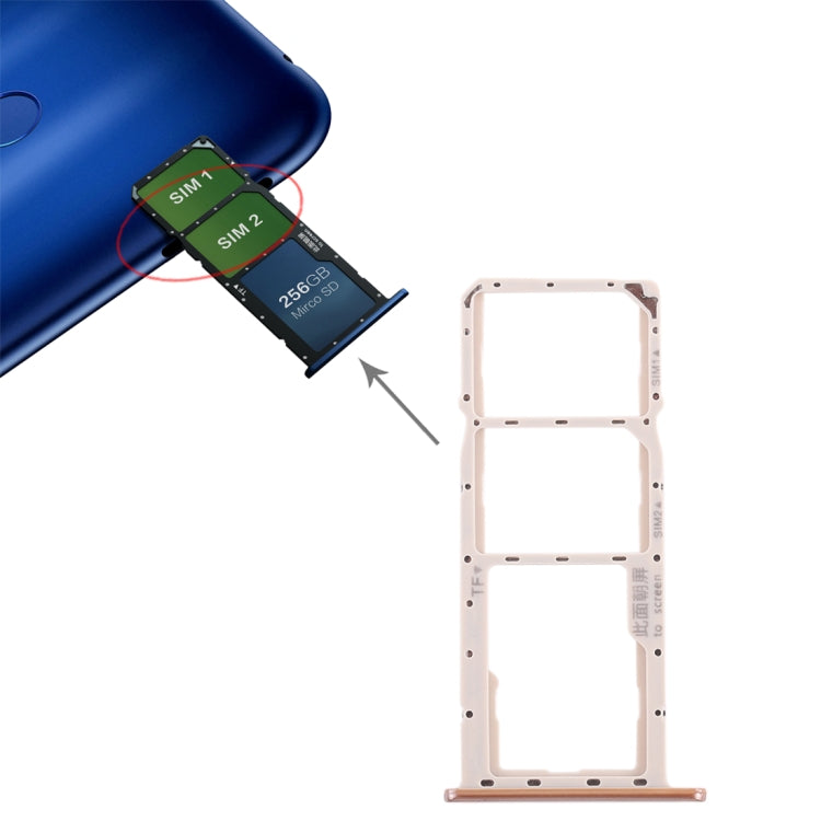 SIM Card Tray + Micro SD Card Tray for Huawei Honor 8C