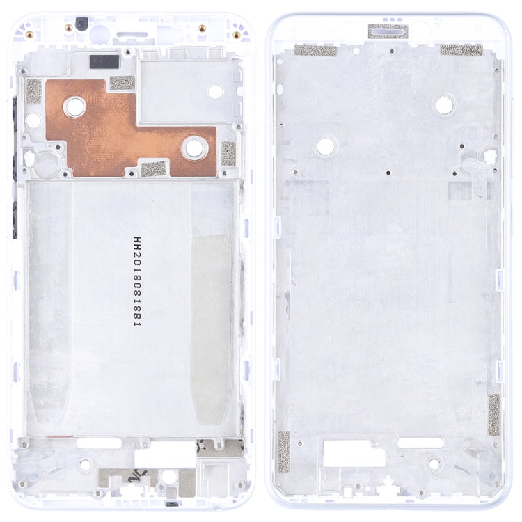 Front Housing LCD Frame Bezel Plate with Side Keys for BQ Aquaris C(Silver)