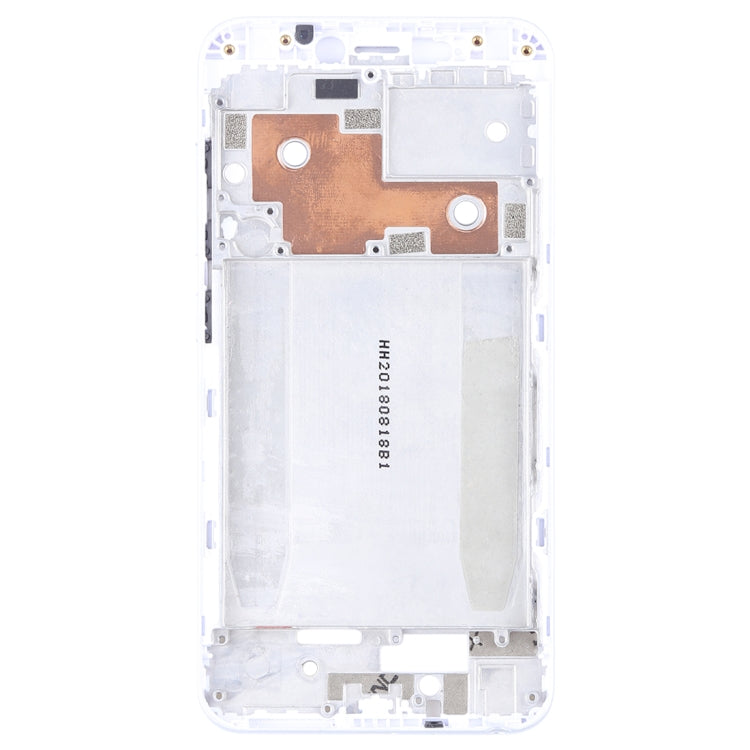 Front Housing LCD Frame Bezel Plate with Side Keys for BQ Aquaris C(Silver)