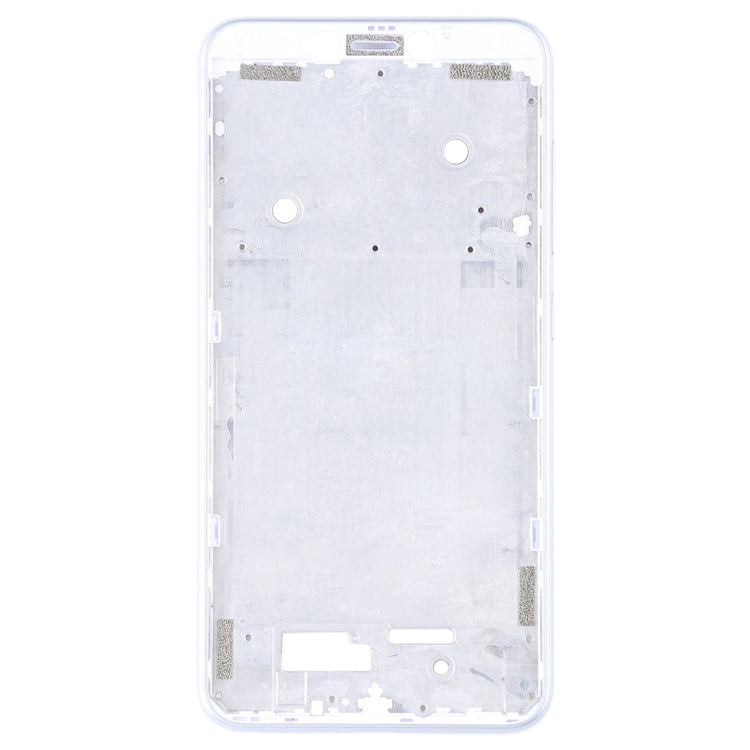 Front Housing LCD Frame Bezel Plate with Side Keys for BQ Aquaris C(Silver)