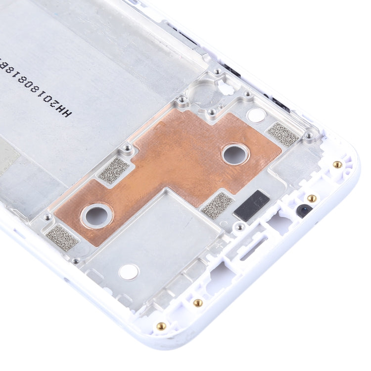 Front Housing LCD Frame Bezel Plate with Side Keys for BQ Aquaris C(Silver)