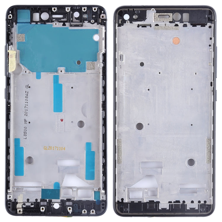 Front Housing LCD Frame Bezel Plate with Side Keys for BQ Aquaris X / X Pro(Black)