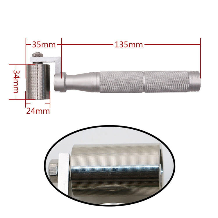 Household Wall Paper Stainless Steel Wheel Tool Seam Flat Roller with Bearing, Size: 34X24mm