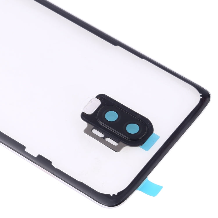 For OnePlus 6T Battery Back Cover with Camera Lens (Transparent)