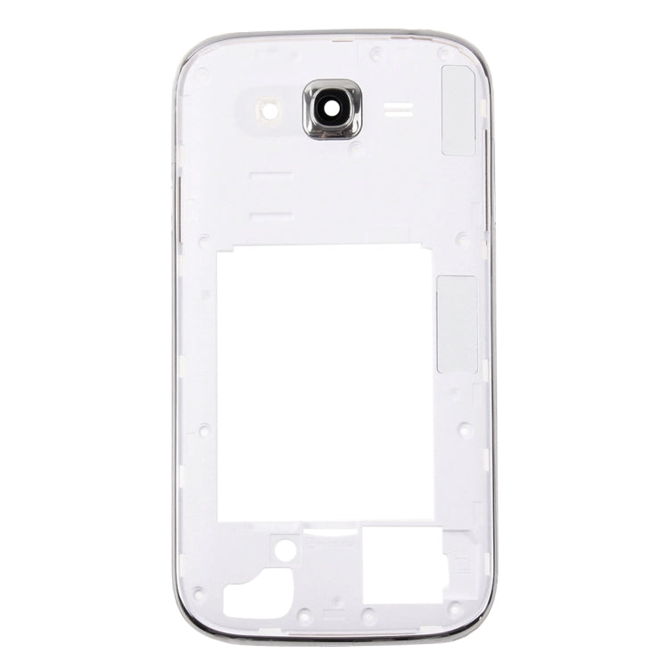 For Galaxy Grand Neo Plus / i9060i Single Card Version Middle Frame Bezel / Back Plate Housing Camera Lens Panel (White)