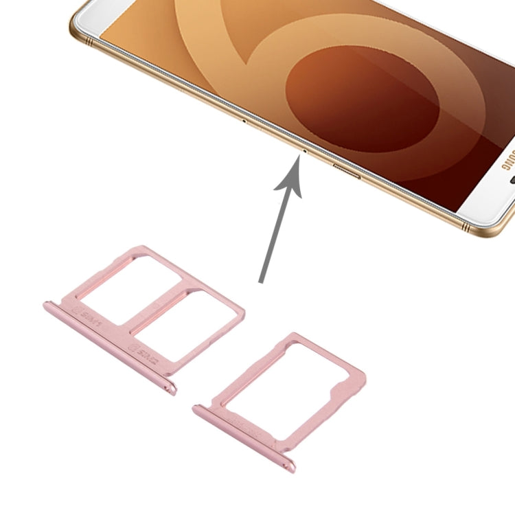 For Galaxy C9 Pro / C9000 SIM Card Tray + Micro SD Card Tray
