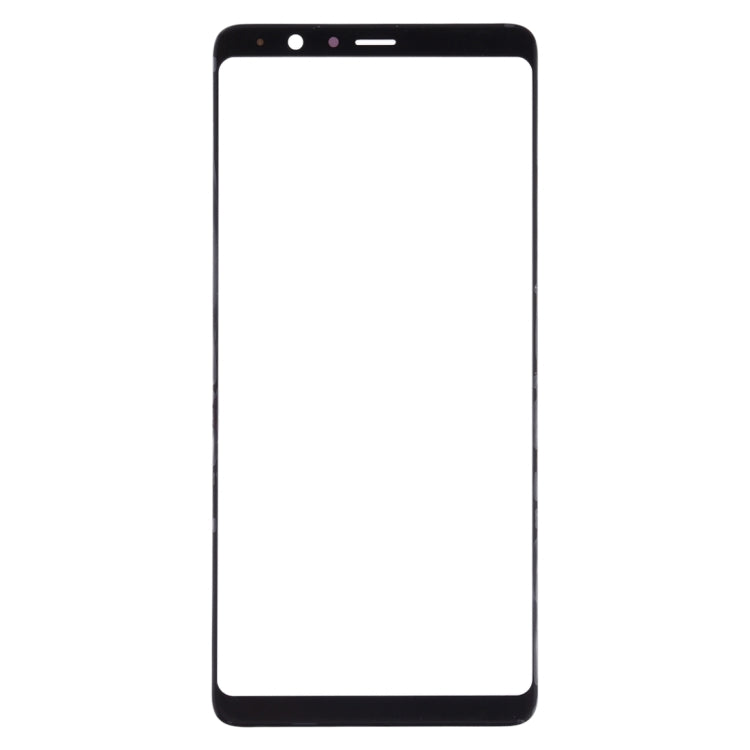 For Galaxy A8 Star / A9 Star  Front Screen Outer Glass Lens (Black)