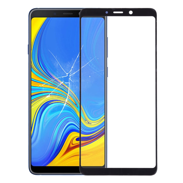 For Galaxy A9 (2018) / A9s Front Screen Outer Glass Lens (Black)