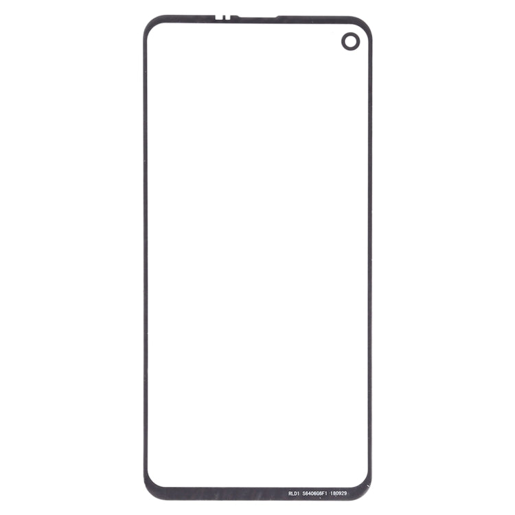 For Galaxy A8s  Front Screen Outer Glass Lens (Black)
