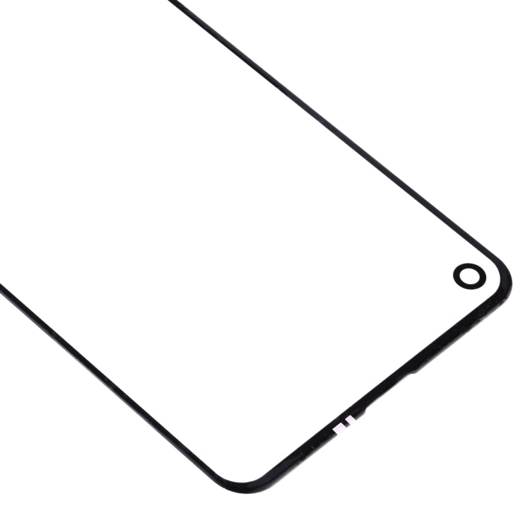 For Galaxy A8s  Front Screen Outer Glass Lens (Black)