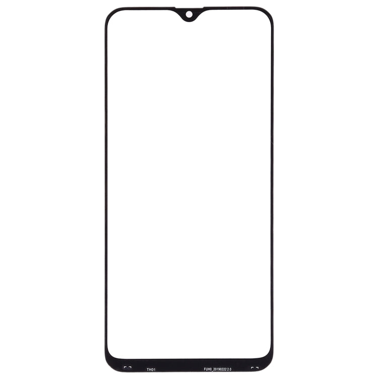 For Galaxy A20  Front Screen Outer Glass Lens (Black)