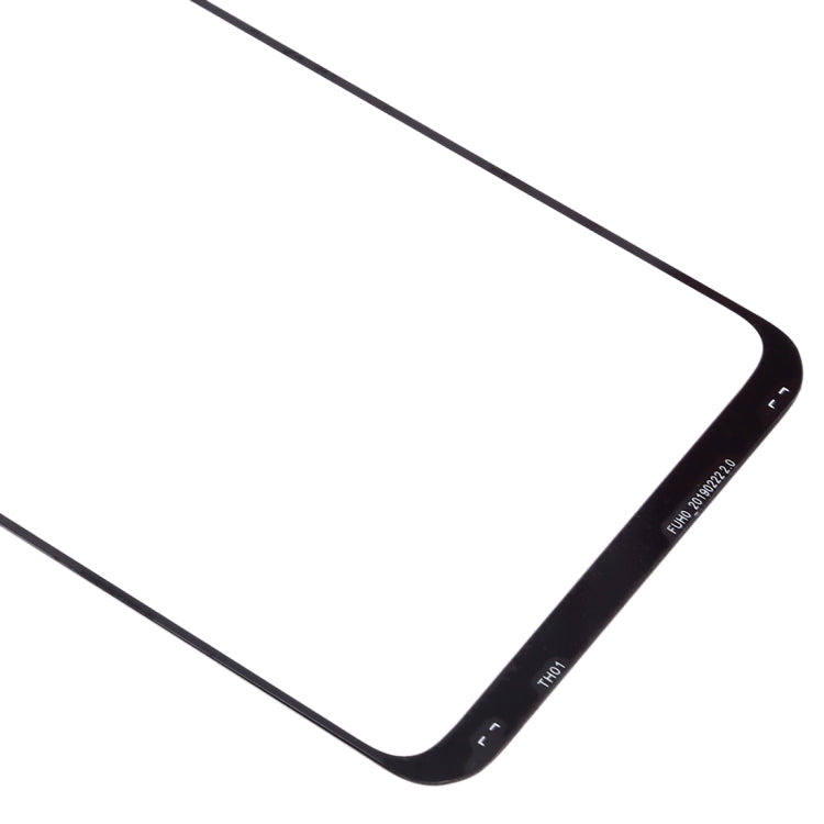 For Galaxy A20  Front Screen Outer Glass Lens (Black)