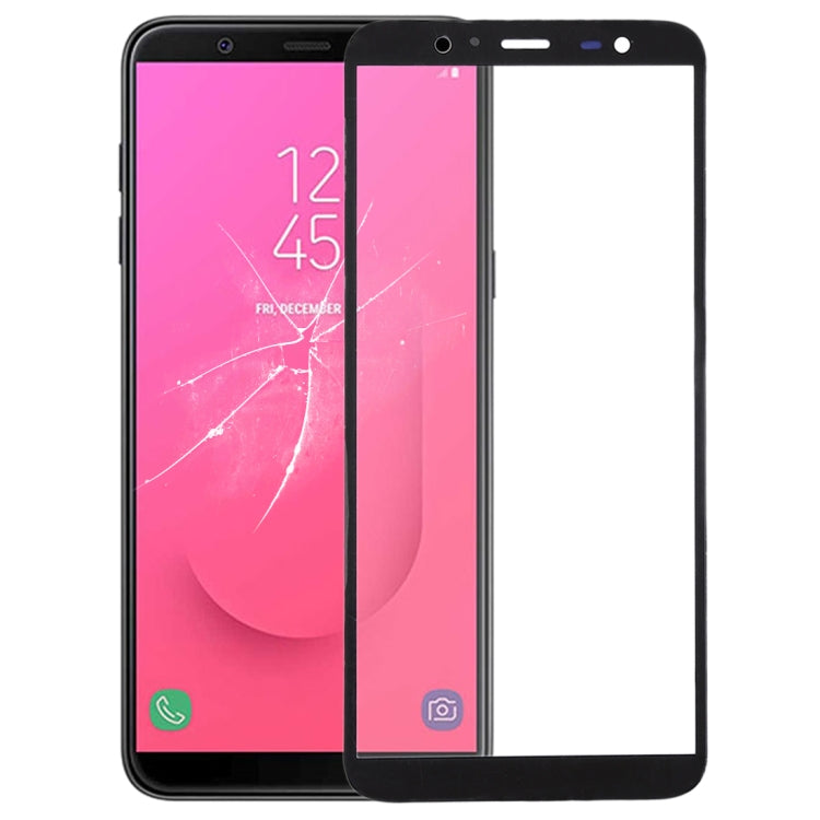 For Galaxy J8, J810F/DS, J810Y/DS, J810G/DS  Front Screen Outer Glass Lens (Black)
