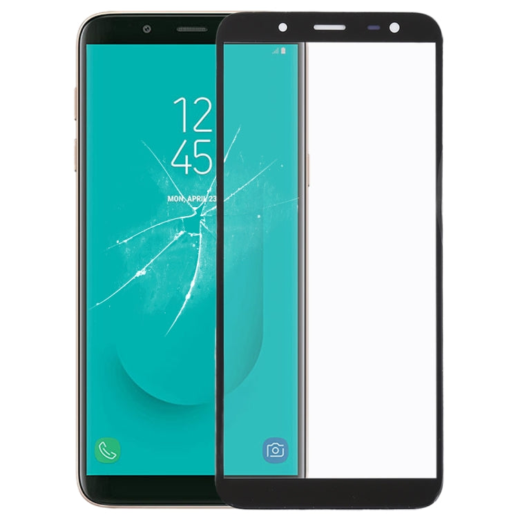 For Galaxy J6, J600F/DS, J600G/DS Front Screen Outer Glass Lens (Black)