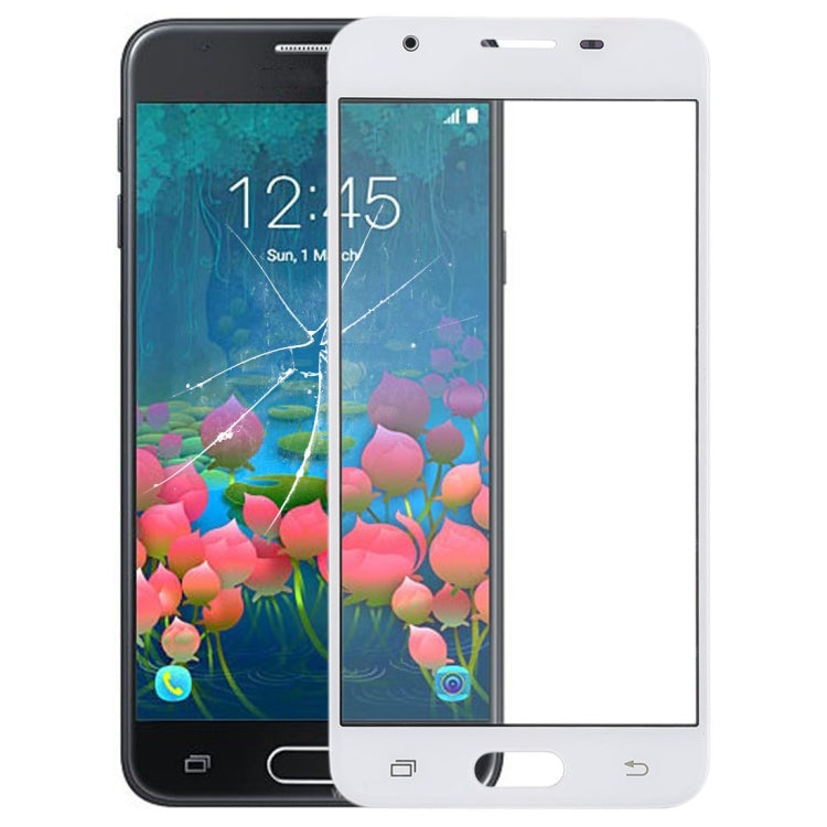 For Galaxy J5 Prime, On5 (2016), G570F/DS, G570Y Front Screen Outer Glass Lens (White)