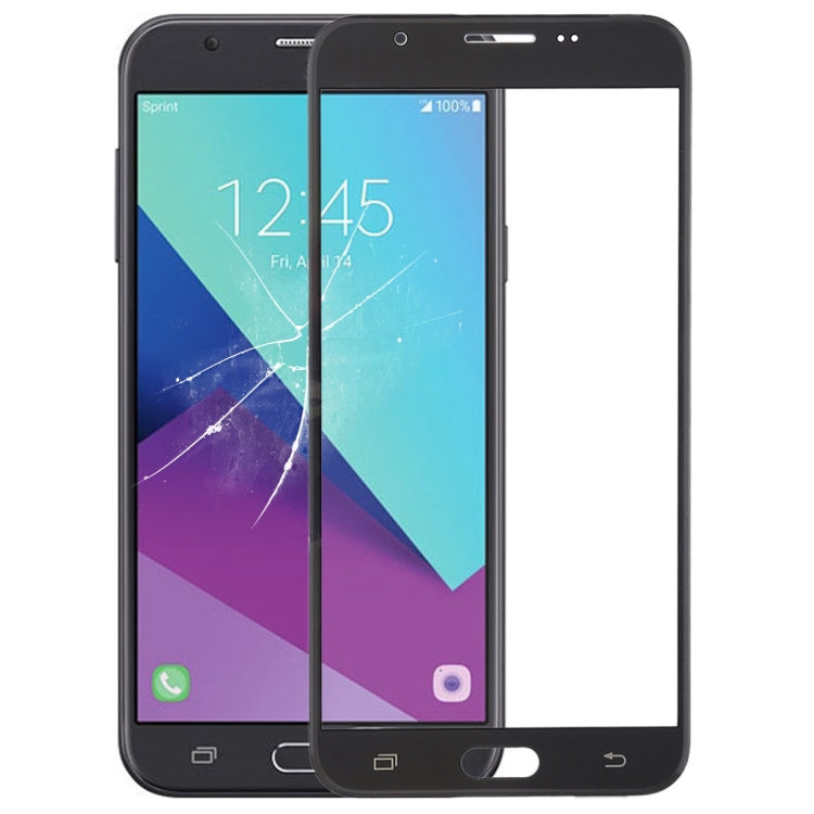 For Galaxy J7 V / J727V / J727P Front Screen Outer Glass Lens (Black)