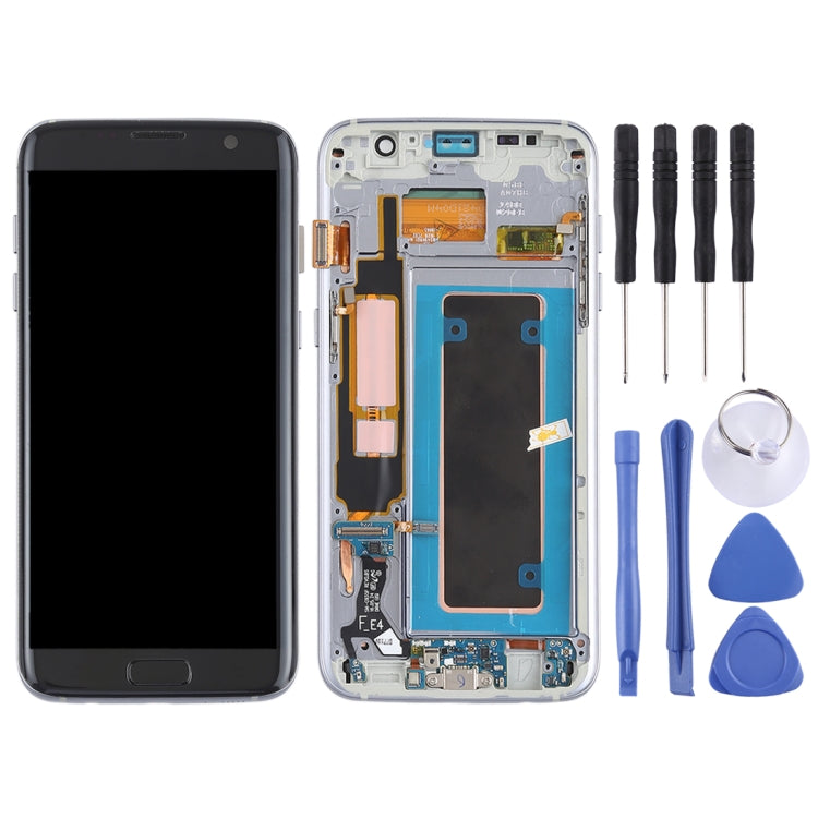 Original Super AMOLED Material LCD Screen and Digitizer Full Assembly(with Frame / Charging Port Flex Cable / Power Button Flex Cable / Volume Button Flex Cable) for Galaxy S7 Edge / G935F / G935FD