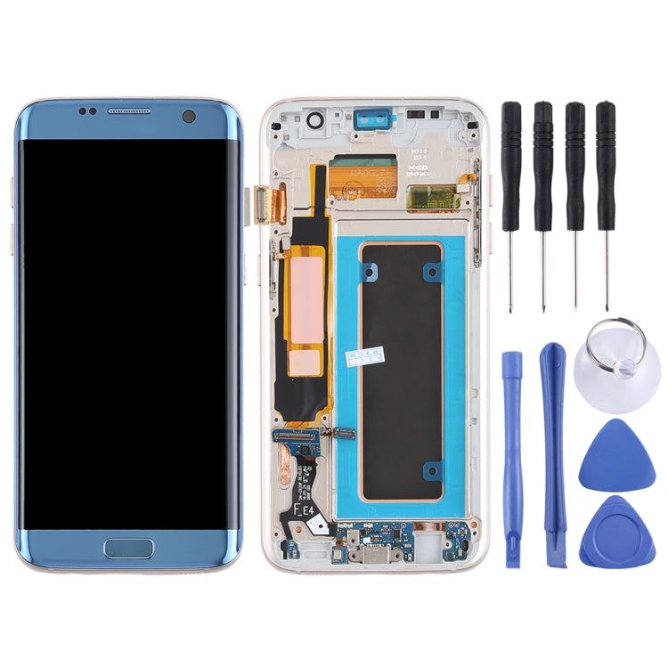 Original Super AMOLED Material LCD Screen and Digitizer Full Assembly(with Frame / Charging Port Flex Cable / Power Button Flex Cable / Volume Button Flex Cable) for Galaxy S7 Edge / G935F / G935FD