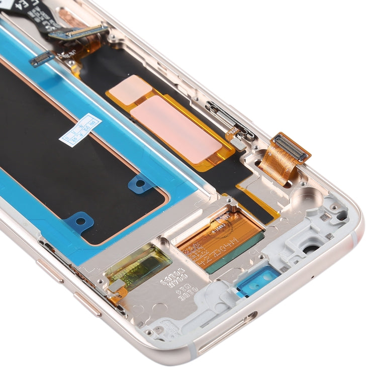 Original Super AMOLED Material LCD Screen and Digitizer Full Assembly(with Frame / Charging Port Flex Cable / Power Button Flex Cable / Volume Button Flex Cable) for Galaxy S7 Edge / G935F / G935FD