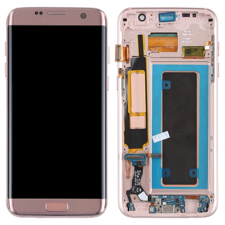 Original Super AMOLED Material LCD Screen and Digitizer Full Assembly(with Frame / Charging Port Flex Cable / Power Button Flex Cable / Volume Button Flex Cable) for Galaxy S7 Edge / G935F / G935FD