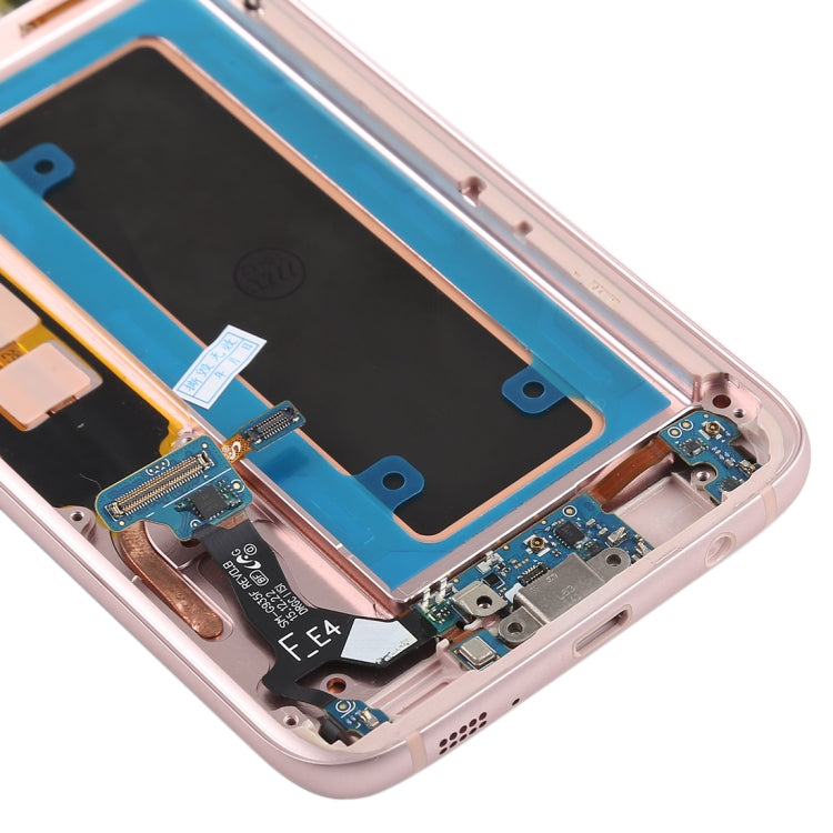 Original Super AMOLED Material LCD Screen and Digitizer Full Assembly(with Frame / Charging Port Flex Cable / Power Button Flex Cable / Volume Button Flex Cable) for Galaxy S7 Edge / G935F / G935FD