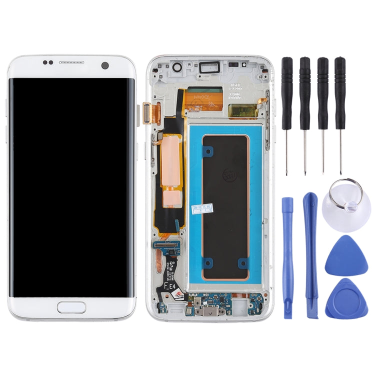 Original Super AMOLED Material LCD Screen and Digitizer Full Assembly(with Frame / Charging Port Flex Cable / Power Button Flex Cable / Volume Button Flex Cable) for Galaxy S7 Edge / G935F / G935FD