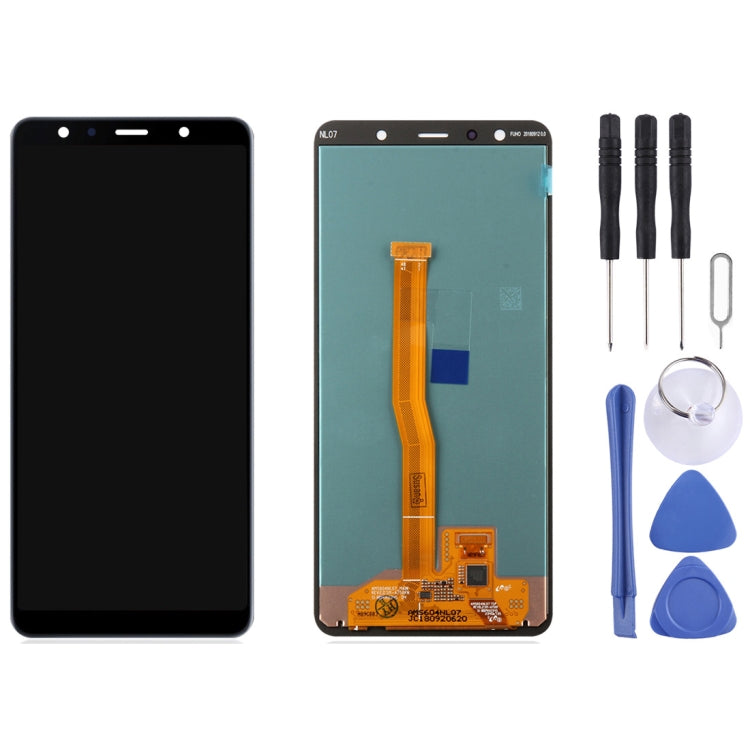 Original Super AMOLED LCD Screen for Galaxy A7 (2018) SM-A750F with Digitizer Full Assembly (Black)