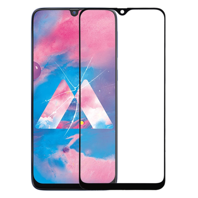 For Galaxy A40s Front Screen Outer Glass Lens (Black)