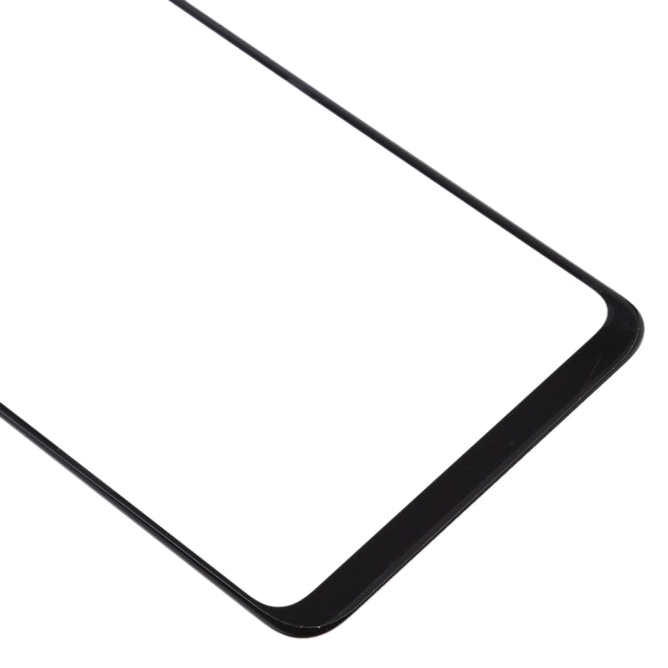 For Galaxy A20s Front Screen Outer Glass Lens (Black)