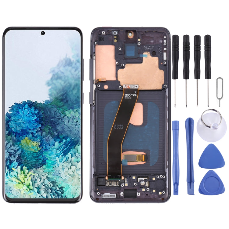 Original Dynamic AMOLED Material LCD Screen and Digitizer Full Assembly with Frame for