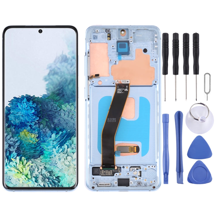 Original Dynamic AMOLED Material LCD Screen and Digitizer Full Assembly with Frame for